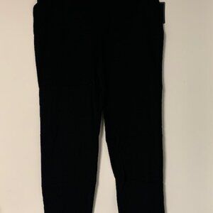 COUNTERPARTS WOMEN'S BLACK TEXTURED-LOOK PULL-ON PANTS NWT SIZE 16